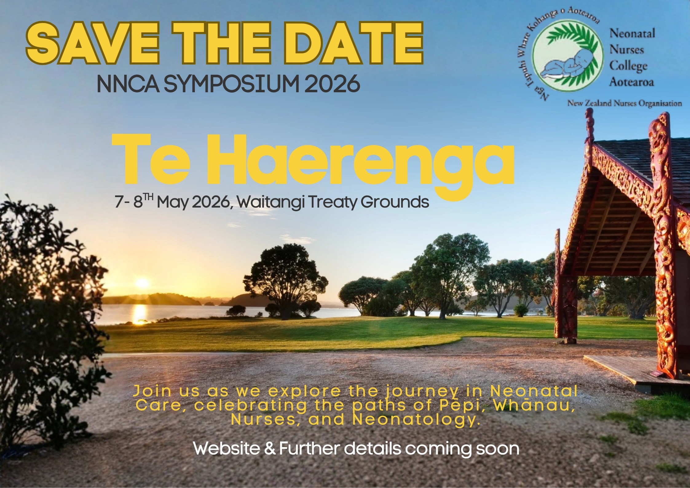 NNCA Symposium - Save the Date flyer - 7-8 May 2026, Waitangi Treaty Grounds